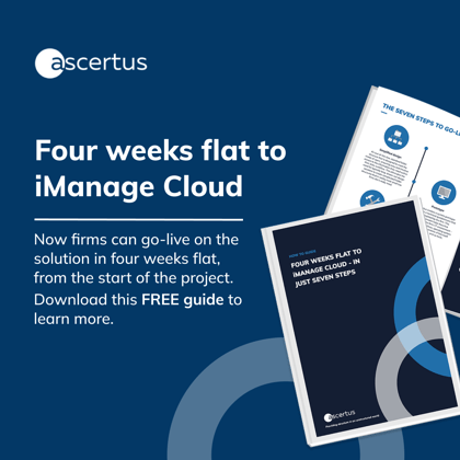 four weeks to the iManage Cloud