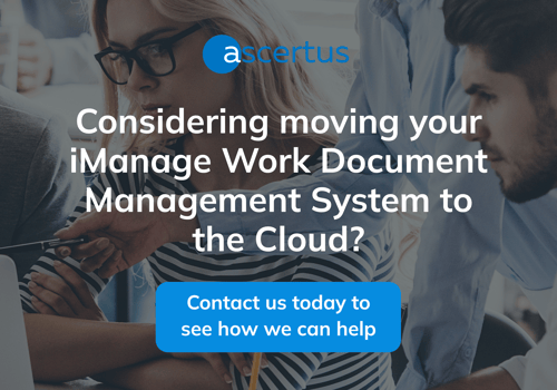 ascertus imanage move to the cloud