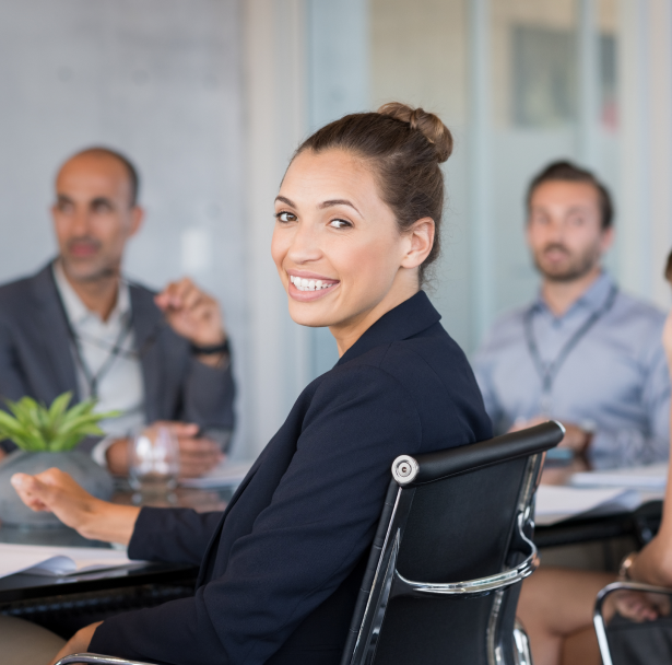 Woman in business meeting