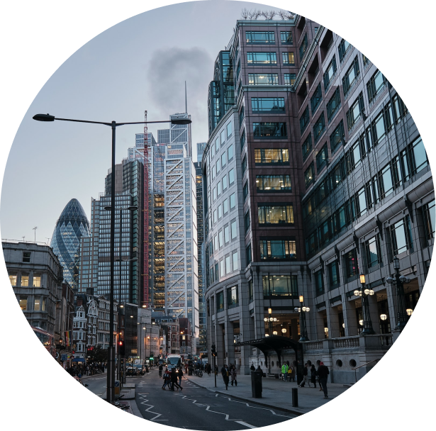 Busy London street lined with legal offices